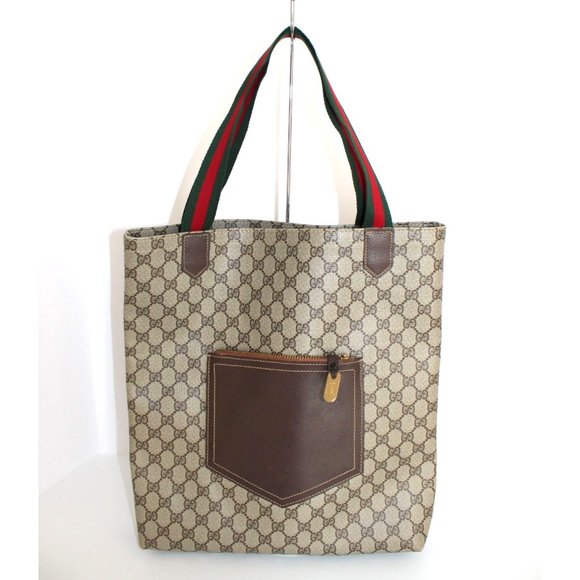 Gucci Vintage Sherry Line GG Coated Canvas Tote Bag - Picture 2 of 11